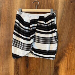 Missoni black and white stripe tulip mini skirt